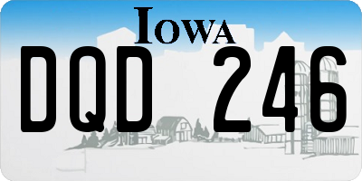 IA license plate DQD246