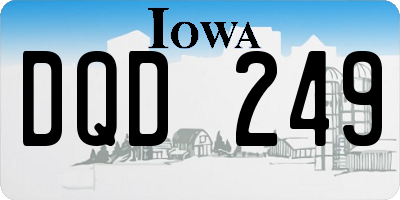 IA license plate DQD249
