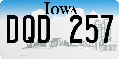 IA license plate DQD257