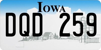 IA license plate DQD259