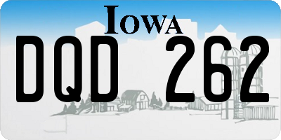 IA license plate DQD262
