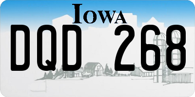 IA license plate DQD268