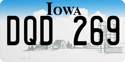 IA license plate DQD269