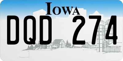 IA license plate DQD274