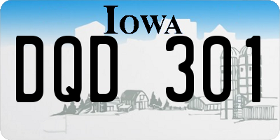 IA license plate DQD301