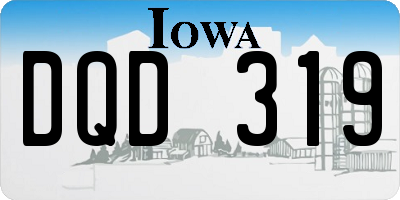 IA license plate DQD319
