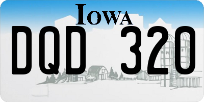 IA license plate DQD320