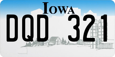 IA license plate DQD321