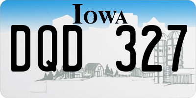 IA license plate DQD327