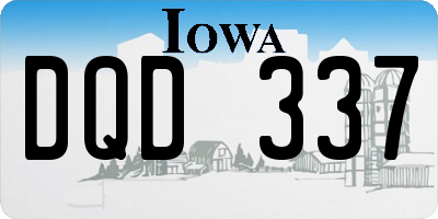 IA license plate DQD337