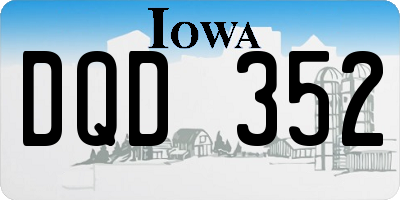 IA license plate DQD352