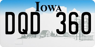 IA license plate DQD360