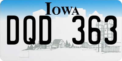 IA license plate DQD363