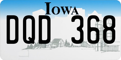 IA license plate DQD368