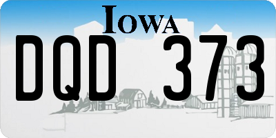 IA license plate DQD373