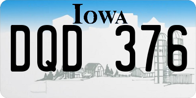 IA license plate DQD376