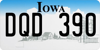 IA license plate DQD390
