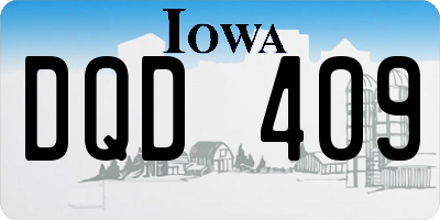 IA license plate DQD409
