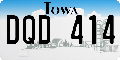 IA license plate DQD414