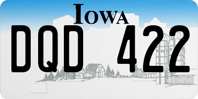 IA license plate DQD422