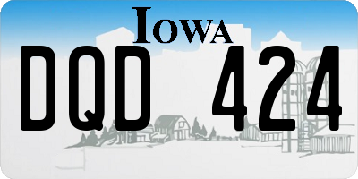 IA license plate DQD424