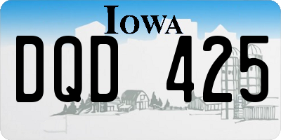 IA license plate DQD425