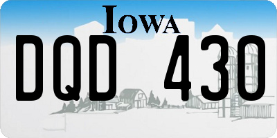 IA license plate DQD430