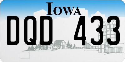 IA license plate DQD433