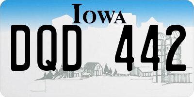 IA license plate DQD442