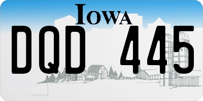 IA license plate DQD445