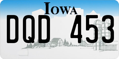 IA license plate DQD453