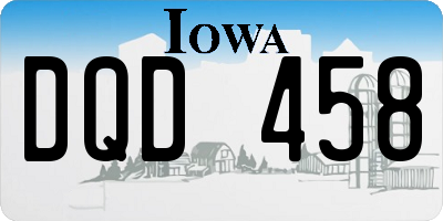 IA license plate DQD458