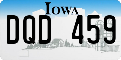 IA license plate DQD459