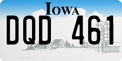IA license plate DQD461