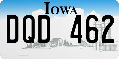 IA license plate DQD462