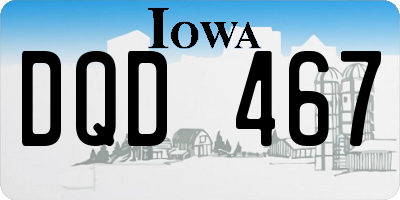 IA license plate DQD467
