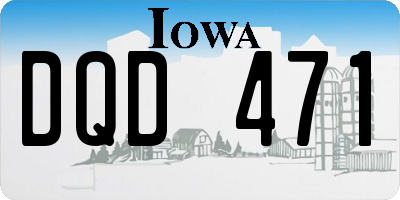 IA license plate DQD471