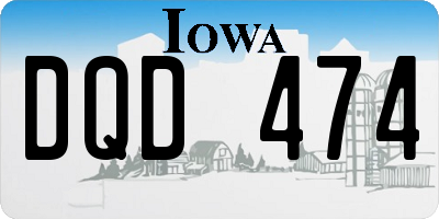 IA license plate DQD474