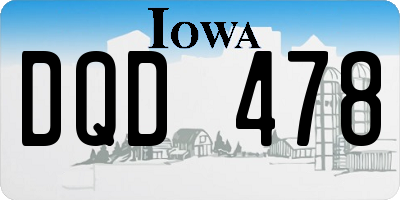 IA license plate DQD478