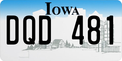 IA license plate DQD481