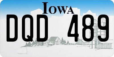 IA license plate DQD489