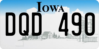 IA license plate DQD490