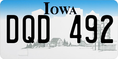 IA license plate DQD492