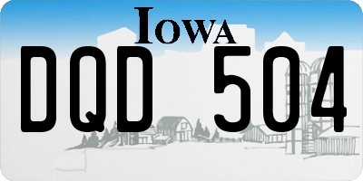 IA license plate DQD504