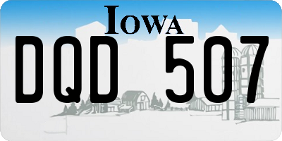 IA license plate DQD507