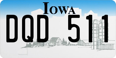 IA license plate DQD511