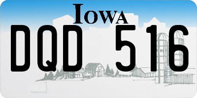 IA license plate DQD516