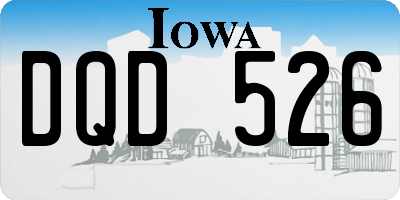 IA license plate DQD526