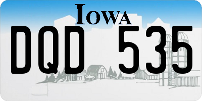 IA license plate DQD535
