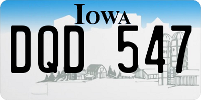IA license plate DQD547